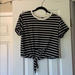 Striped crop shirt